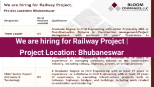 Explore Job Vacancy Railway Project