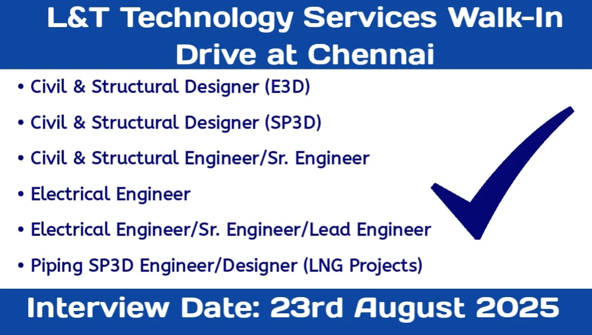 L&T Technology Services Walk-In Drive at Chennai